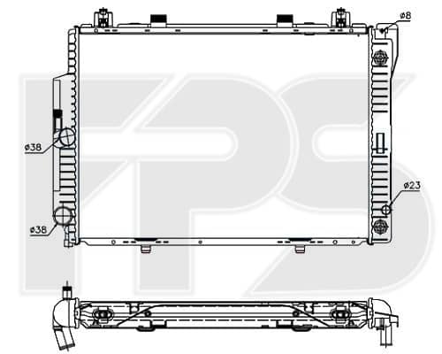 Радіатор Охолодження Mercedes-Benz S-Class 1991-1998, 1405000303, 1405000403, A1405000303, A1405000403