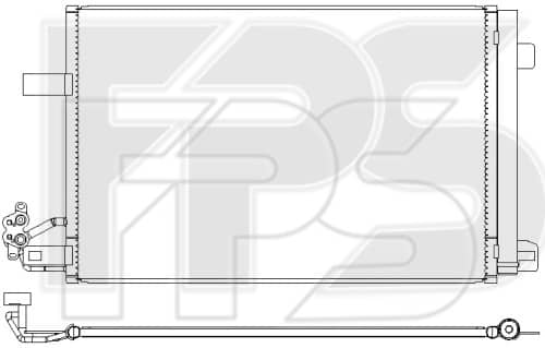 Радіатор кондиціонера Volkswagen Transporter 2010-2015, 7E0820411B, 7E0820411C, 7E0820411D