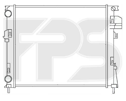 Радіатор Охолодження Nissan Primastar 2002-2007, 2140000QAN, 4414161, 4414691, 91166000, 7711135145, 8200073817, 8660003494