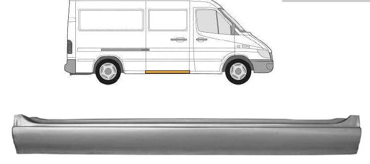 Ремчастина Металева Передня Права Mercedes-Benz Sprinter 1995-2000