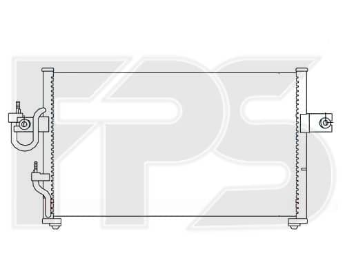 Радіатор кондиціонера Hyundai Accent 1995-1997, 9760622000, 9760622010, 9760622020, 9760622050, 9760622051