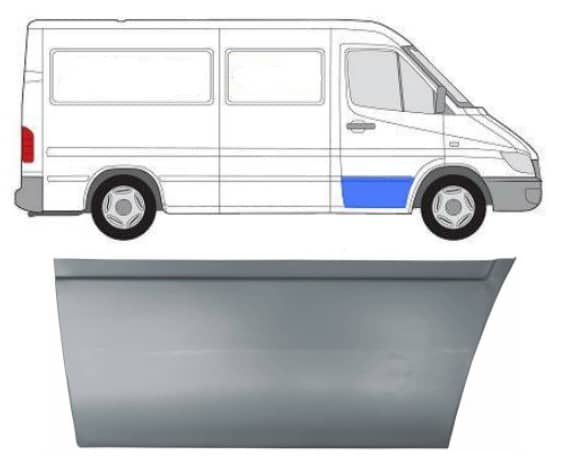 Ремчастина Металева Передня Права Mercedes-Benz Sprinter 1995-2000