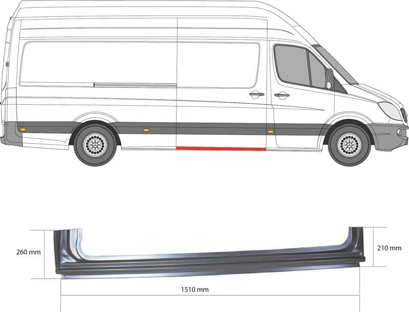 Ремчастина Металева Передня Права Mercedes-Benz Sprinter 2006-2013, 9066374509, A9066374509