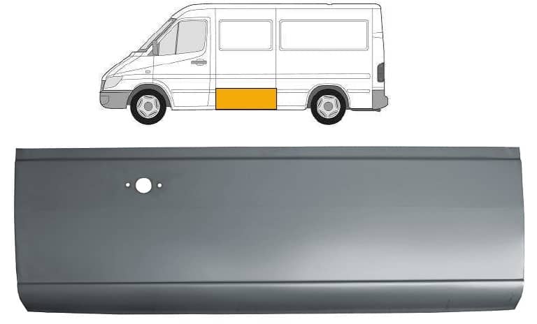 Ремчастина Металева Передня Ліва Mercedes-Benz Sprinter 1995-2000