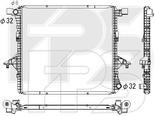 Радіатор Охолодження Volkswagen Amarok 2010-2020, 2H0121253A