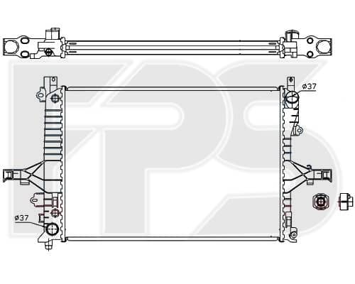 Радіатор Охолодження Volvo S60 2000-2006, 31319056, 31319062, 36000085, 36000487, 36000488, 3600085, 36002407, 8601433, 8601564, 8601586, 8602414, 8602539, 8602755, 8603293, 8603294, 8603314, 8603606, 8603841