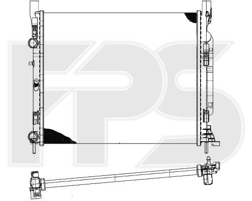 Радіатор Охолодження Mercedes-Benz Citan 2012-2021, 4155000102, 8200455801, A4155000102