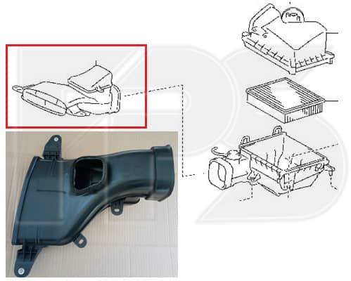 Корпус Повітряного Фільтра Передній Правий Toyota Camry 2011-2014