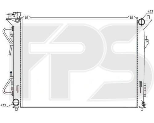 Радіатор Охолодження Hyundai Grandeur / Azera 2005-2011, 253103K080, 253103K090, 253103K180, 253103K190, 253103K140