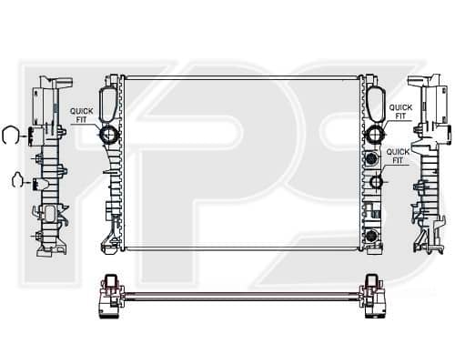 Радіатор Охолодження Mercedes-Benz E-Class 2002-2006, 2115000102, 2115001302, A2115000102, A2115001302