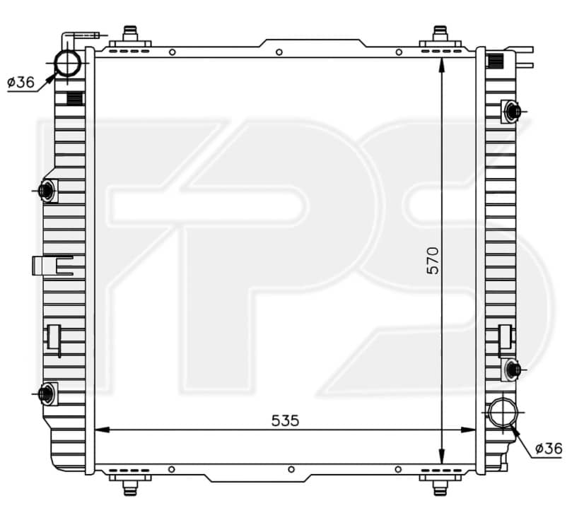 Радіатор Охолодження Mercedes-Benz G-Class 2007-2012, 461500002, 4635000100, 4635000200, 4635000300, 4635000400, 4635000900, 4635001000, 4635001100, 4635001200, 4635001201, A461500002, A4635000100, A4635000200, A4635000400, A4635001000, A4635001100, A4635001200, A4635001201, AA4635000200