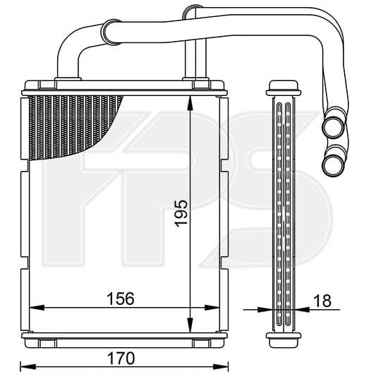 Радіатор Пічки Kia Cerato 2004-2006, 971382F000, 971382F005