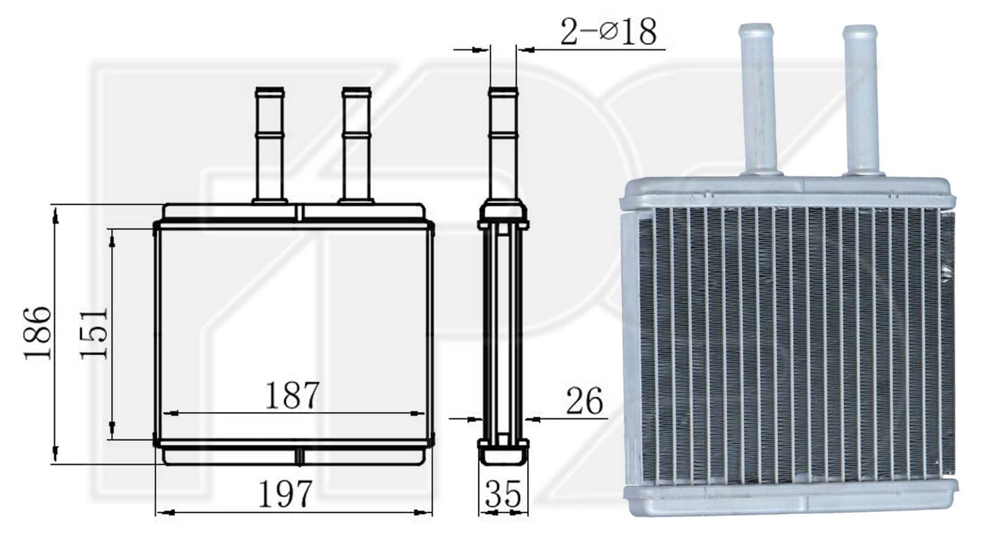 Радіатор Пічки Chevrolet Aveo 2006-2011, 96539642, 96650492, 96887038, P96539642