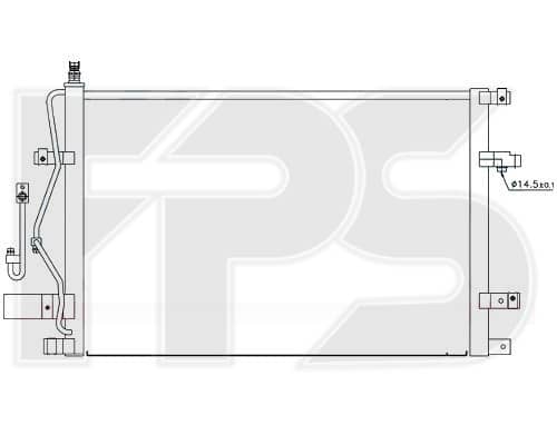 Радіатор кондиціонера Volvo C70 1997-2005, 30676414, 30676602, 31101053, 31101324, 6848889, 8683360, 9171651