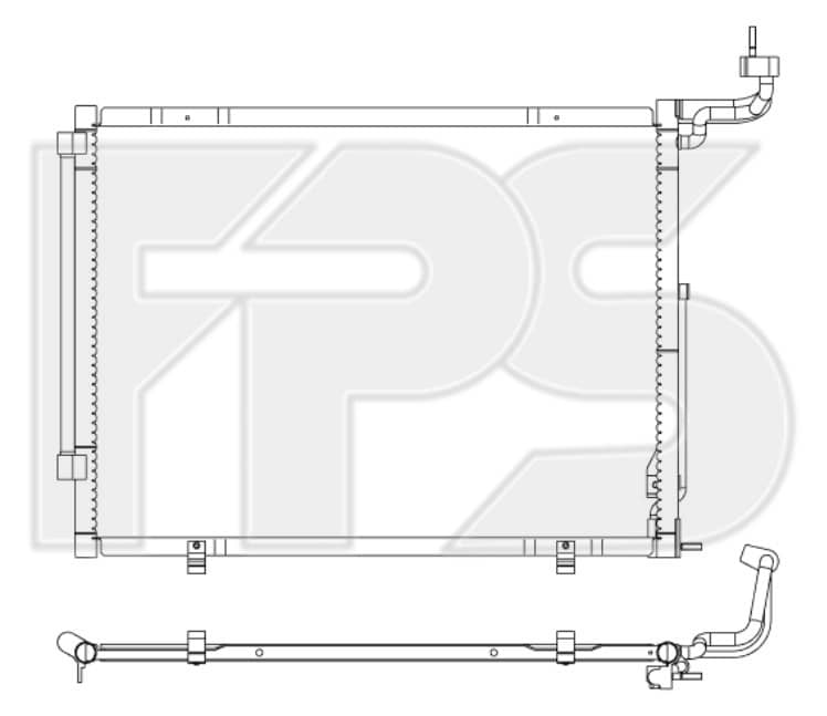 Радіатор кондиціонера Ford Ecosport 2013-2017, 2067885, 2112501, H6BH19710AA, H6BH19710AB