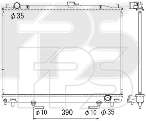 Радіатор Охолодження Mitsubishi Pajero 2007-2014, MN135949, MN135951, MR404864, MR968056, MR968130, MR968286