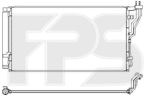 Радіатор кондиціонера Hyundai Grandeur / Azera 2011-2016, 976063R000, 976063R001