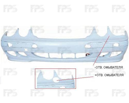 Бампер Передній Правий Mercedes-Benz E-Class 1999-2002, 210 885 1825, A 210 885 1825
