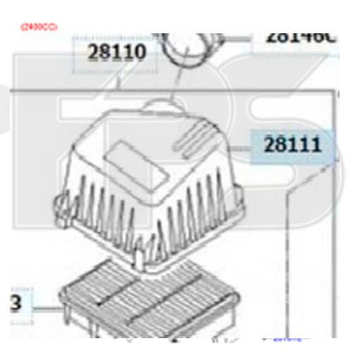 Корпус Повітряного Фільтра Hyundai Elantra 2006-2010