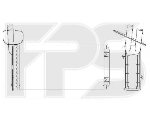 Радіатор Пічки Volkswagen Transporter 1990-2003, 701819031A, 701819031B
