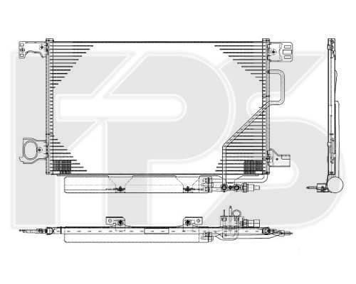 Радіатор кондиціонера Mercedes-Benz C-Class 2000-2007, 2035000854, A2035000854