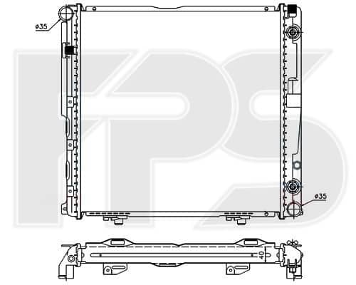 Радіатор Охолодження Mercedes-Benz 124 1984-1996, 1245000103, 1245000203, 1245008703, A1245000103, A1245000203, A1245008703