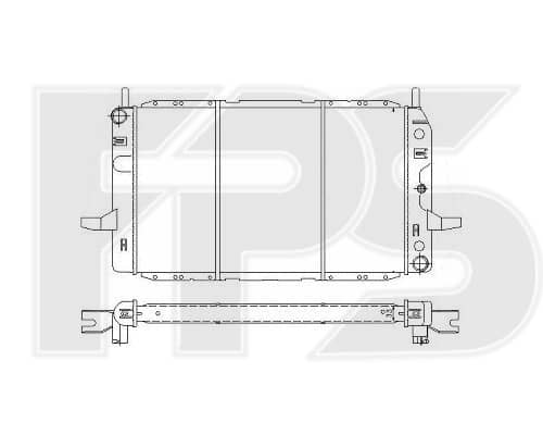 Радіатор Охолодження Ford Sierra 1987-1993, 1648710, 1648711, 1652504, 1652505, 1652509, 1652510, 6175982, 88BB8005NA, 88BB8005NB