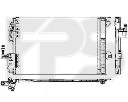 Радіатор кондиціонера Opel Astra 1998-2009, 09130610, 13192901, 1850073, 1850112, 1850291, 24431901, 93170608, 93183305, 95515190
