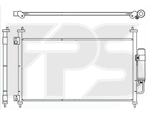 Радіатор кондиціонера Honda Civic 2006-2011, 80110SMGE01, 80110SMGE02