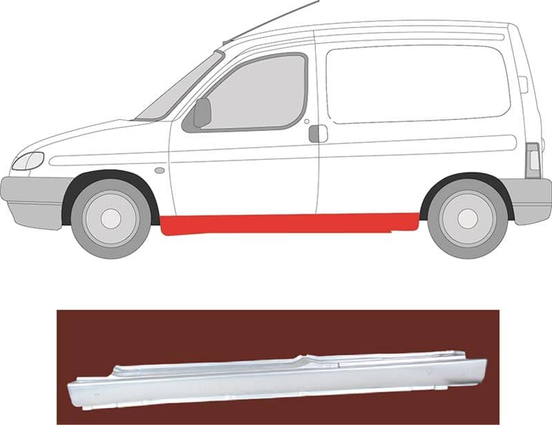 Ремчастина Металева Передня Ліва Citroen Berlingo 1997-2002, 7007 XZ, 7007H4