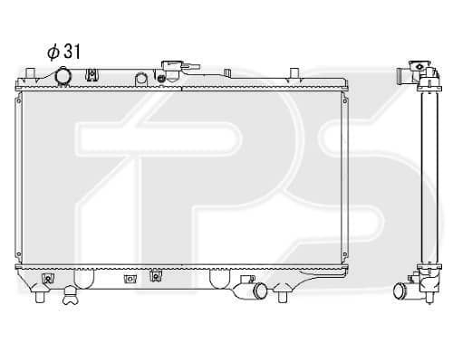 Радіатор Охолодження Mazda 323 1989-1994, B63F15200, B63F15200A, B63F15200B, B63F15200C, B63F15200D