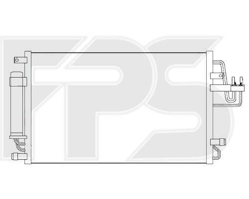 Радіатор кондиціонера Hyundai Tucson 2004-2013, 976062E000, 976062E100, 976061F000
