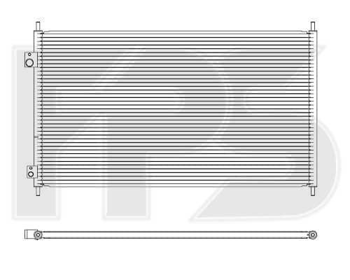 Радіатор кондиціонера Honda Civic 2000-2005, 80100S87A00, 80100S87A10, 80100S87A21, 80110S6DG01, 80110S87A10