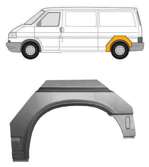 Ремчастина Металева Задня Права Volkswagen Transporter 1990-2003