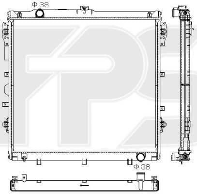 Радіатор Охолодження Toyota Sequoia 2007-2021, 164000F060, 164000S010, 164000S030, 164000S040, 16410AZ005