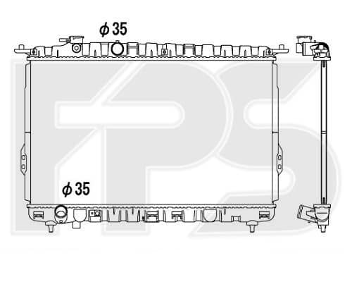 Радіатор Охолодження Hyundai Sonata 2001-2005, 2531038001, 2531038005