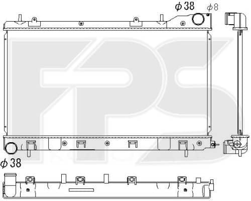 Радіатор Охолодження Subaru Forester 2003-2005, 45111SA000, 45111SA001, 45119SA000, X4511SA000, X4511SA001