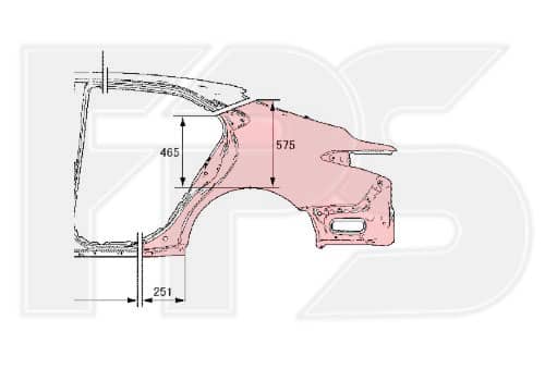 Крило Заднє Ліве Toyota Camry 2024+