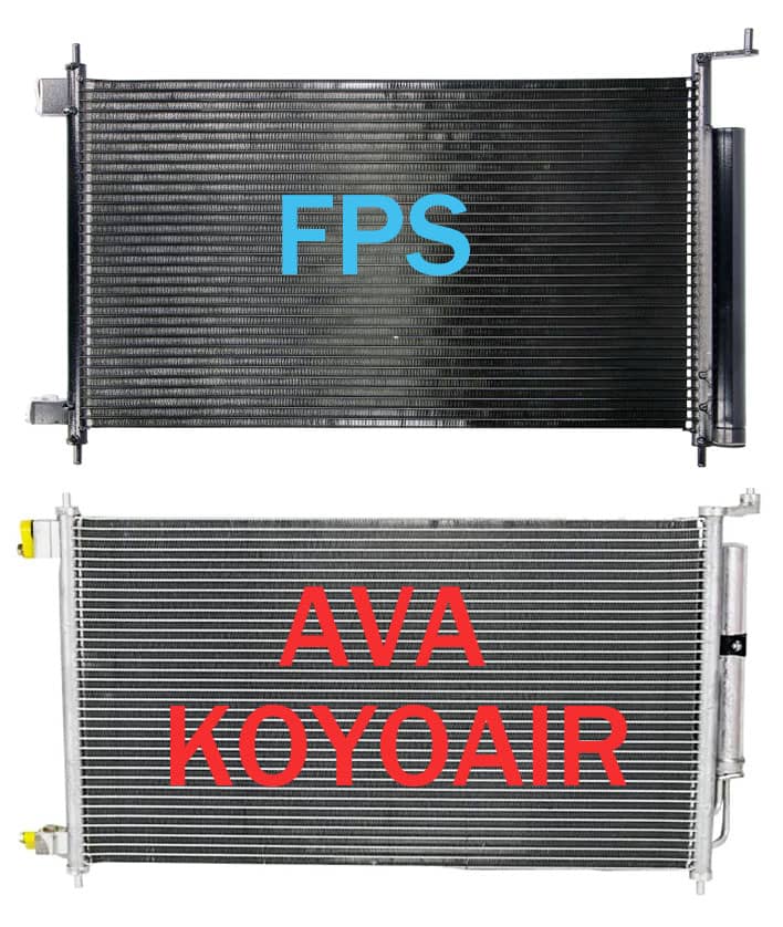 Радіатор кондиціонера Nissan Juke 2010-2015, 92100AX800, 92100AX801, 92100AX80B, 92100BA60A, 92100BH40A, 92100EL000, 92100EL00A, 92100ZW40A, 92100ZW40D