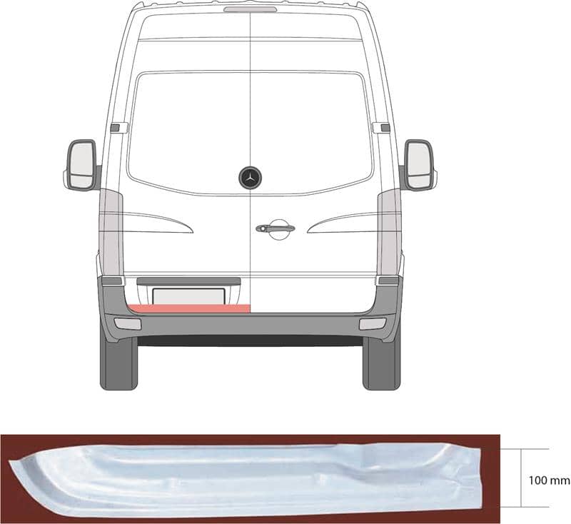 Ремчастина Металева Задня Права Mercedes-Benz Sprinter 2006-2013