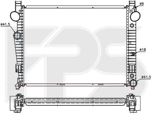 Радіатор Охолодження Mercedes-Benz S-Class 2002-2005, 2205000003, A2205000003