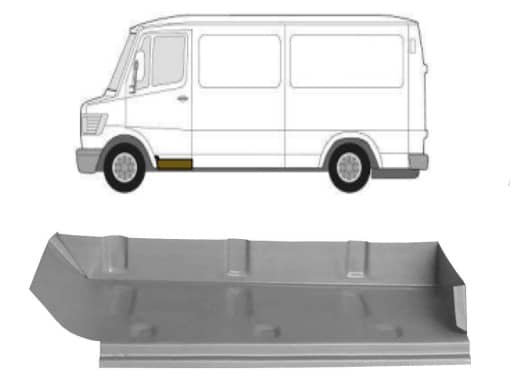 Ремчастина Металева Передня Ліва Mercedes-Benz 207-410 1977-1995