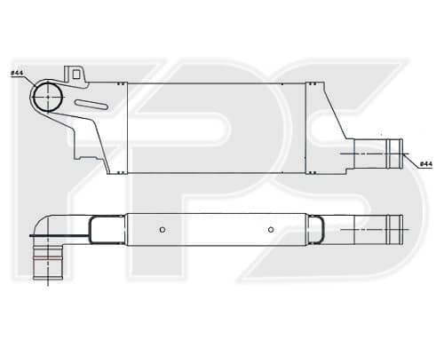 Радіатор Наддуву Opel Corsa 2001-2003, 09196705, 1302113, 24427069, 9196705