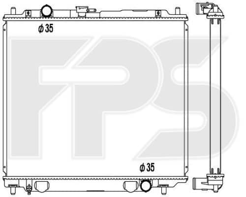 Радіатор Охолодження Mitsubishi Pajero 1991-1999, MB890956, MR340052, MR340053