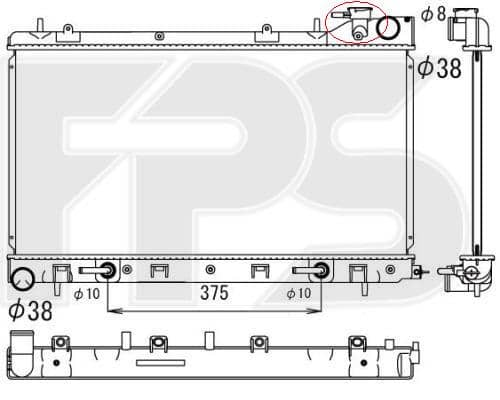 Радіатор Охолодження Subaru Forester 2003-2005, 45111SA081, 45111SA090, 45111SA091, 45111SA111, 45111SA141, 45111SA151, 45119SA030, X4511SA081, X4511SA091, X4511SA141, X4511SA151