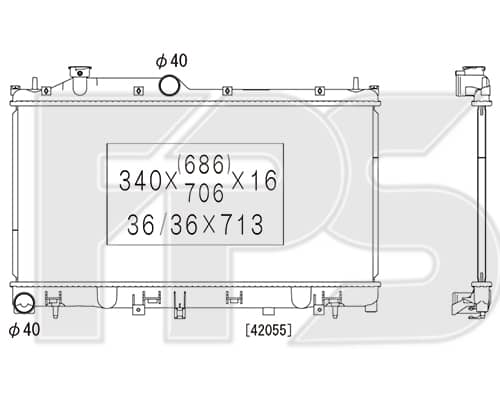 Радіатор Охолодження Subaru Legacy 2014-2017, 45119AL060