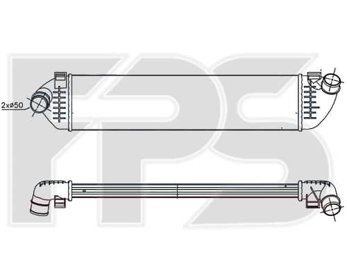 Радіатор наддуву FORD C-MAX 2007-2009