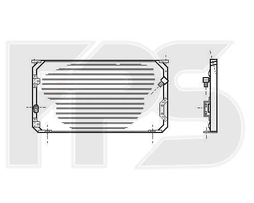 Радіатор кондиціонера Toyota Corolla 1992-1997, 8846012460, 94855107