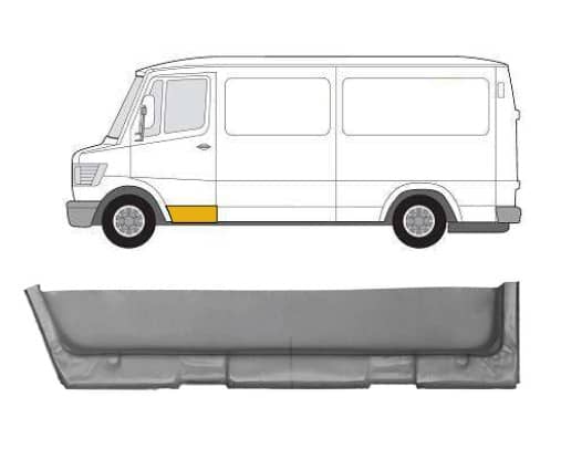 Ремчастина Металева Передня Ліва Mercedes-Benz 207-410 1977-1995