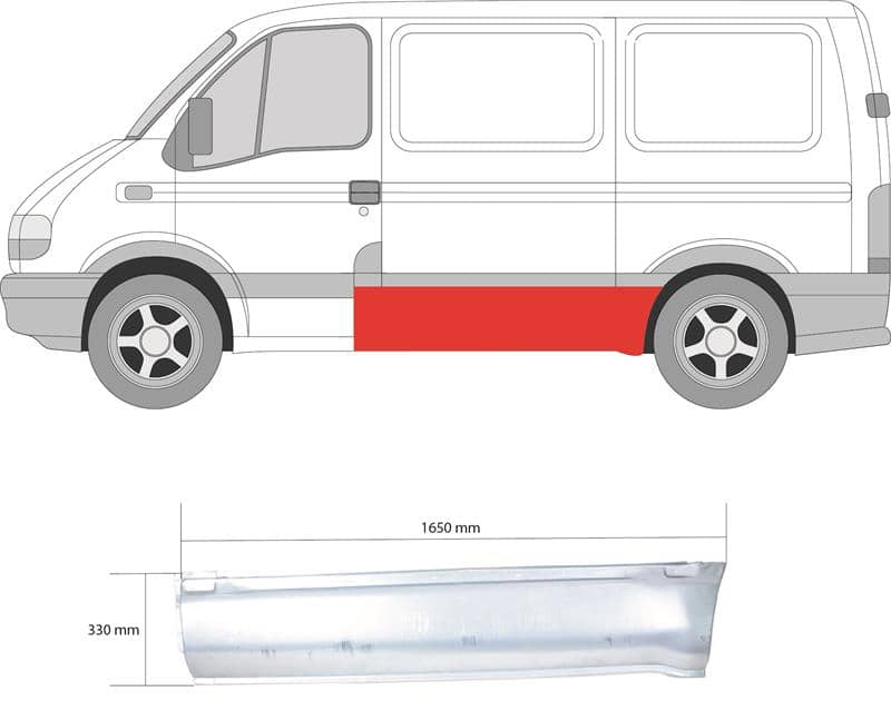 Ремчастина Металева Передня Ліва Opel Movano 1998-2003